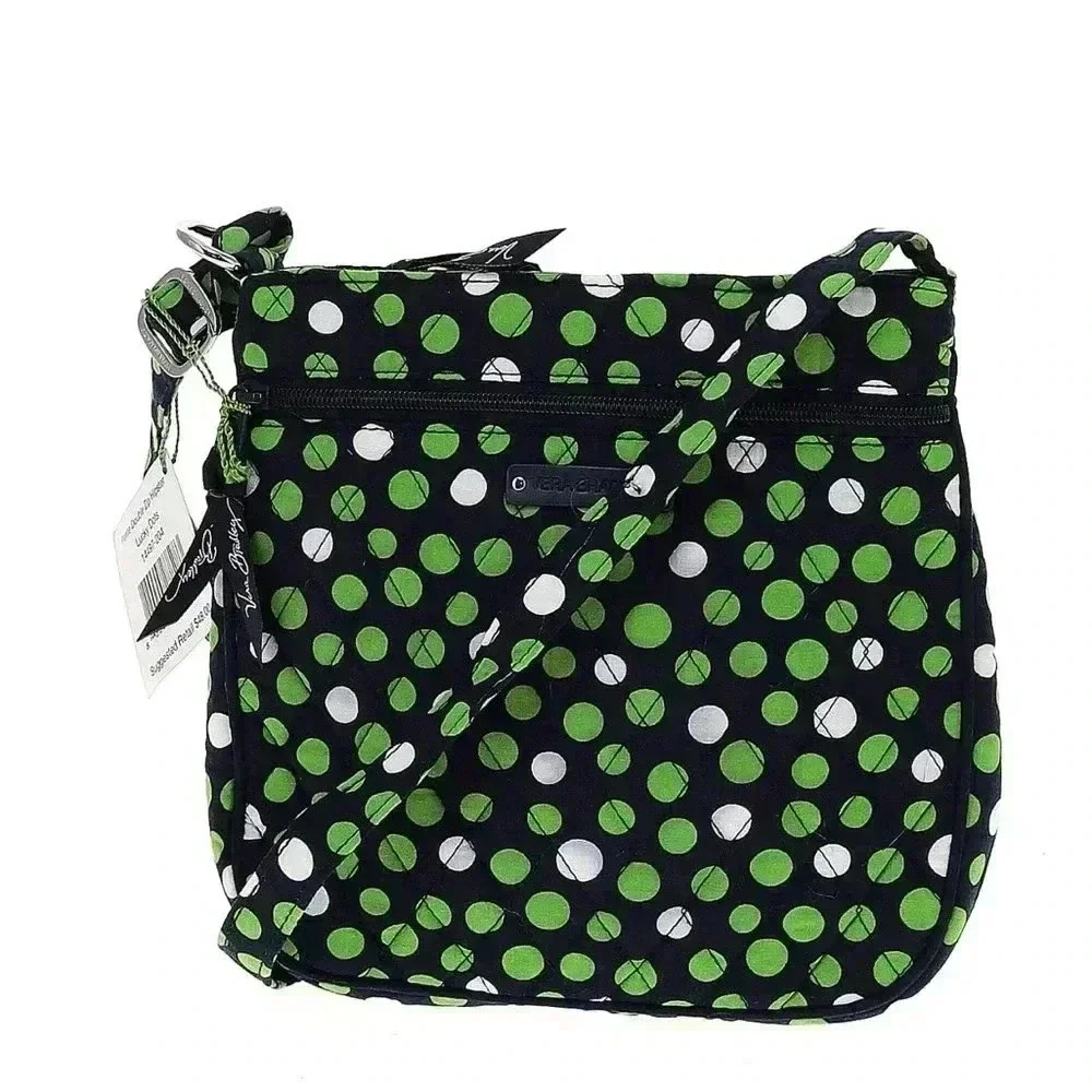 Vera Bradley Petite Double Zip Hipster Crossbody NWT Lucky Dots